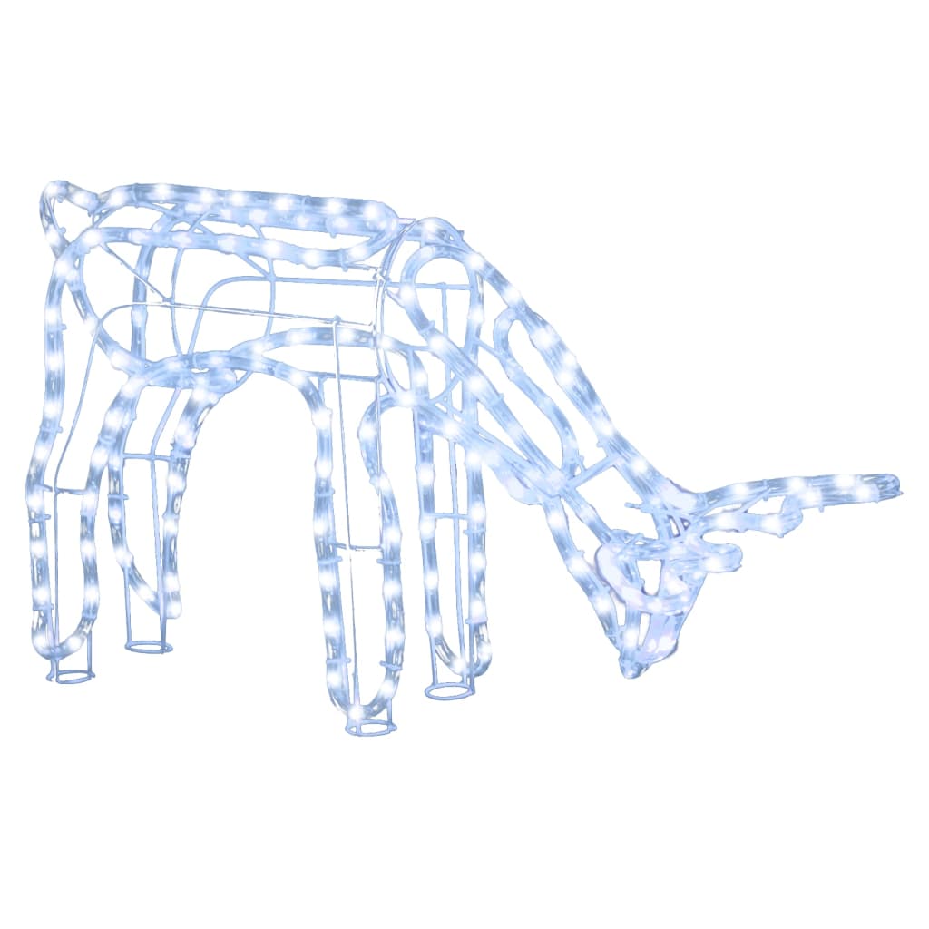 rensdyr julefigur 73x31x45 cm koldt hvidt lys