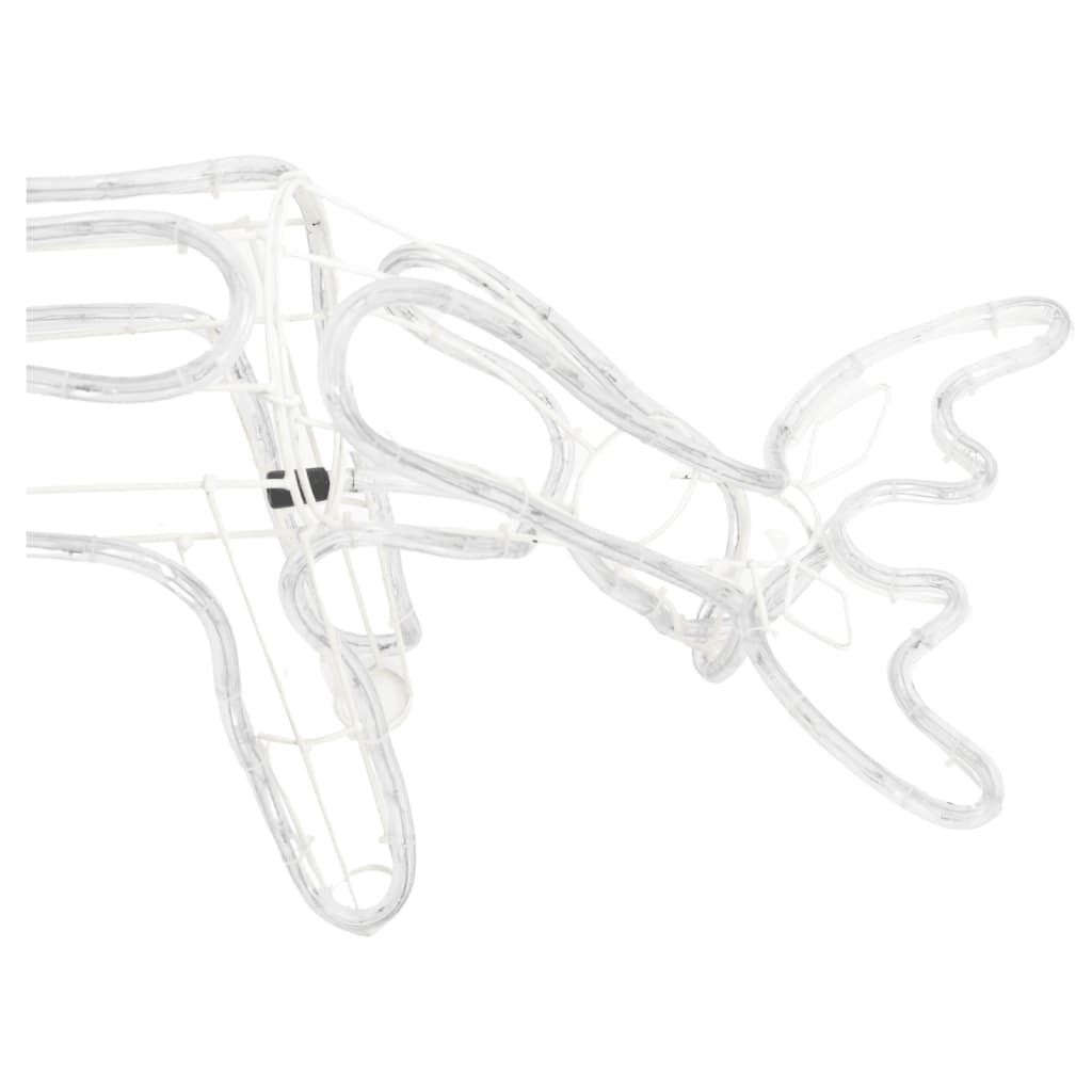 rensdyr julefigur 73x31x45 cm koldt hvidt lys