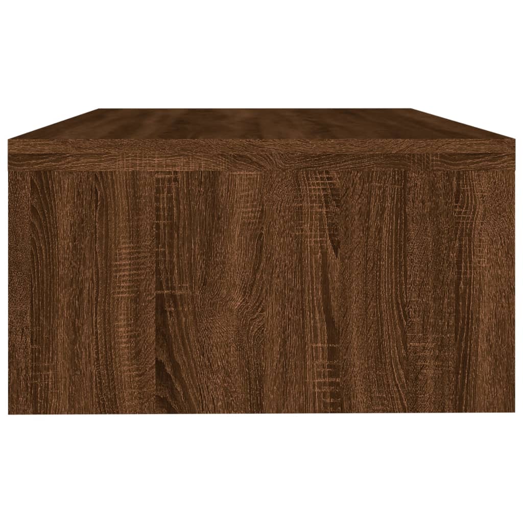 skærmstander 42x24x13 cm konstrueret træ brun egetræsfarve