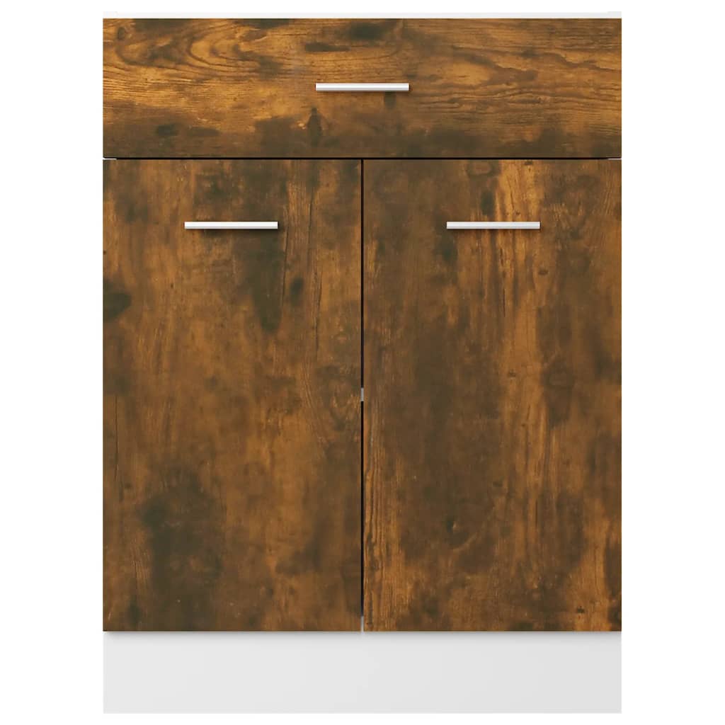 skuffebundskab "Lyon" røget eg 60x46x81,5 cm konstrueret træ