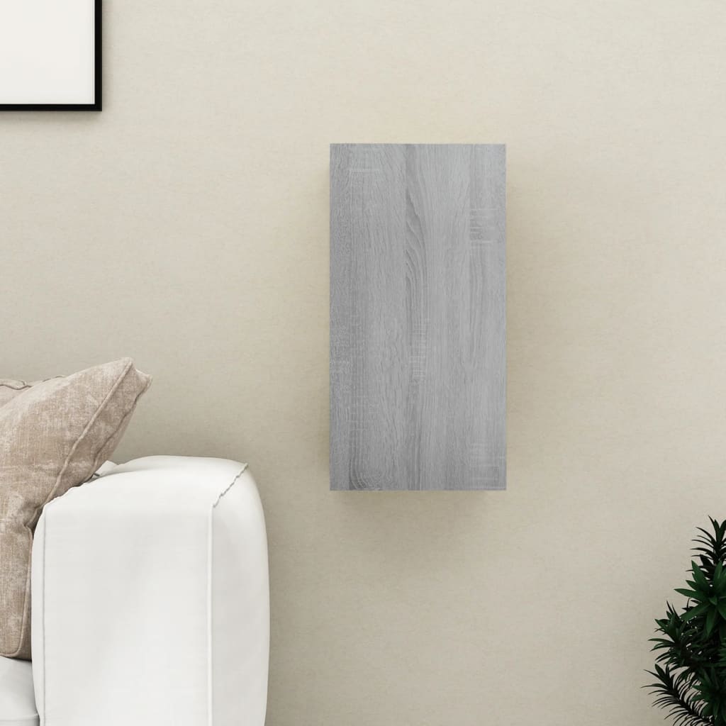 tv-skab 30,5x30x60 cm konstrueret træ grå sonoma-eg