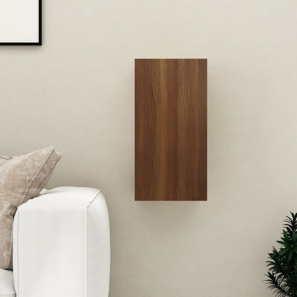 tv-skab 30,5x30x60 cm konstrueret træ brun egetræsfarve
