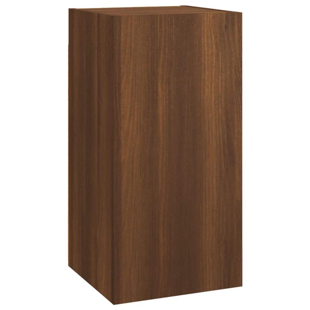 tv-skabe 2 stk. 30,5x30x60 cm konstrueret træ brun egetræsfarve