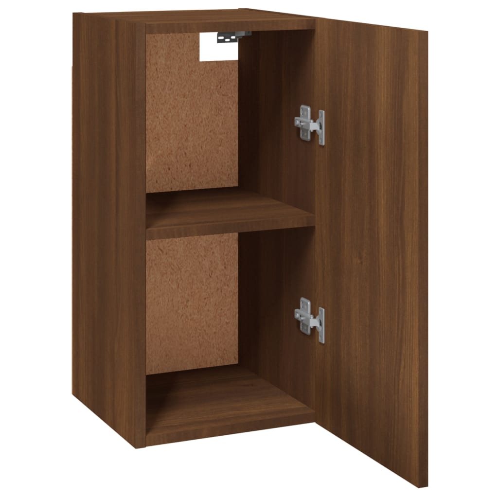 tv-skabe 2 stk. 30,5x30x60 cm konstrueret træ brun egetræsfarve