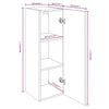 tv-skabe 2 stk. 30,5x30x90 cm konstrueret træ røget egetræ