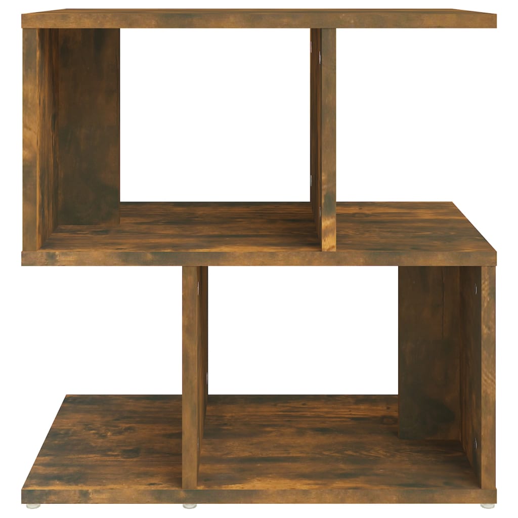 sengebord 50x30x51,5 cm konstrueret træ røget egetræsfarve