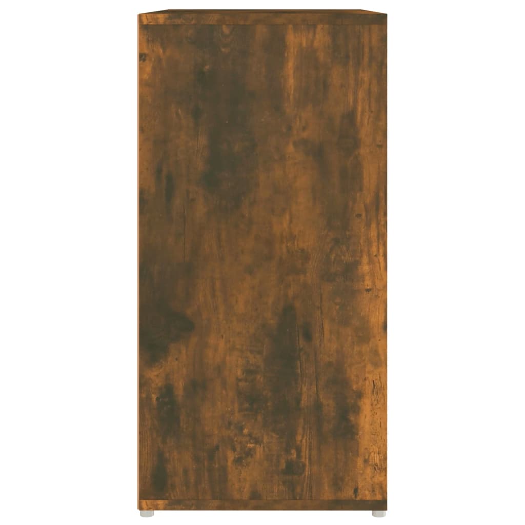 skoskab 60x35x70 cm konstrueret træ røget egetræ