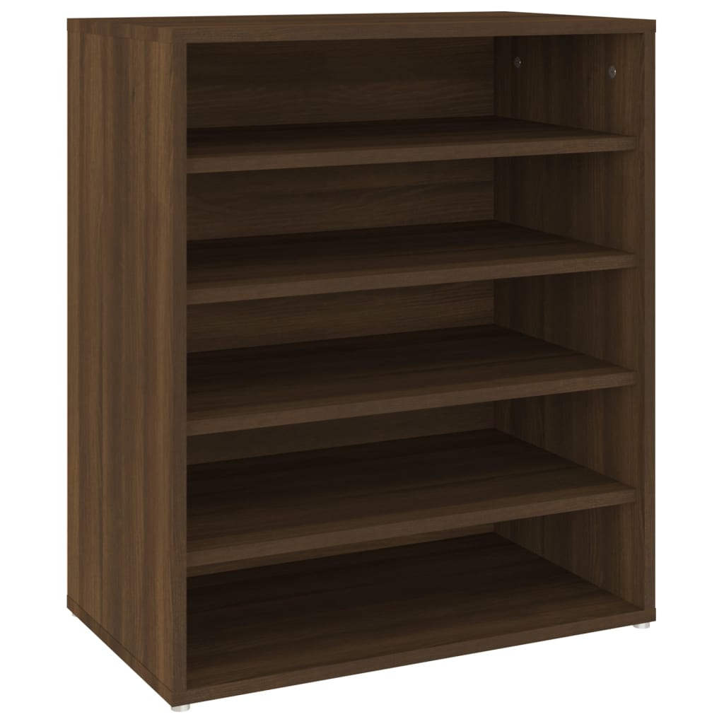 skoskab 60x35x70 cm konstrueret træ brun egetræsfarve