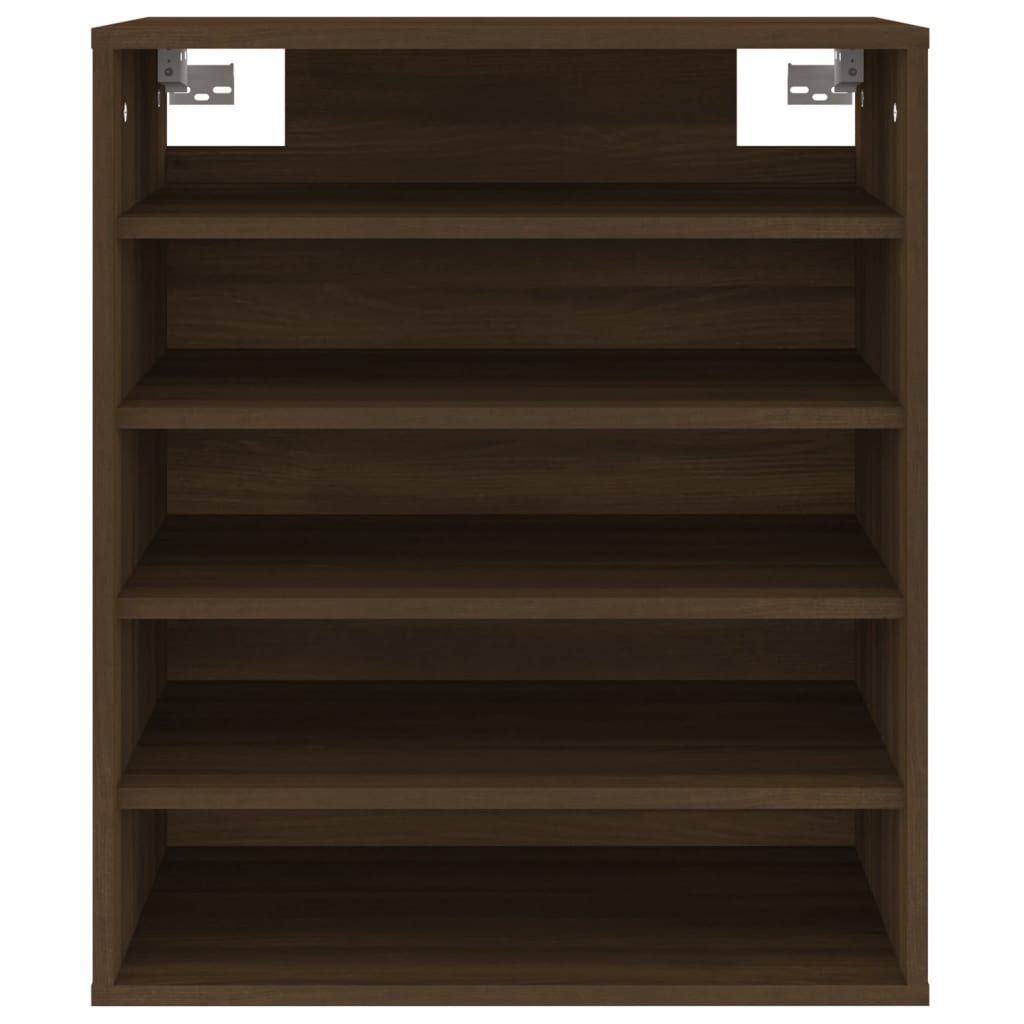 skoskab 60x35x70 cm konstrueret træ brun egetræsfarve