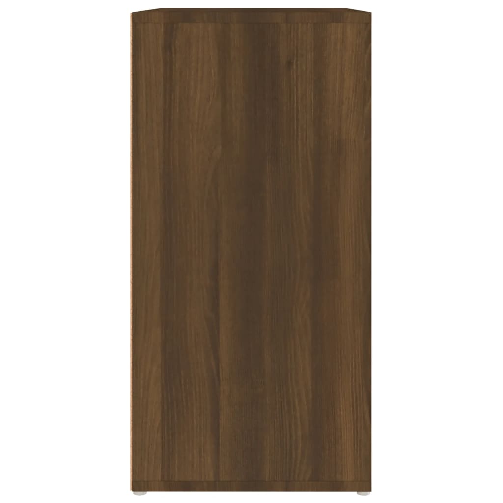skoskab 60x35x70 cm konstrueret træ brun egetræsfarve