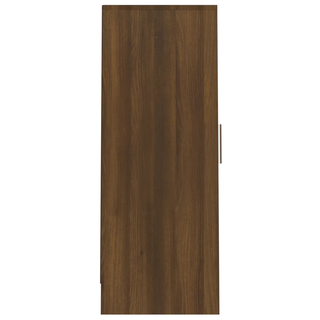 skoskab 32x35x92 cm konstrueret træ brun egetræsfarve