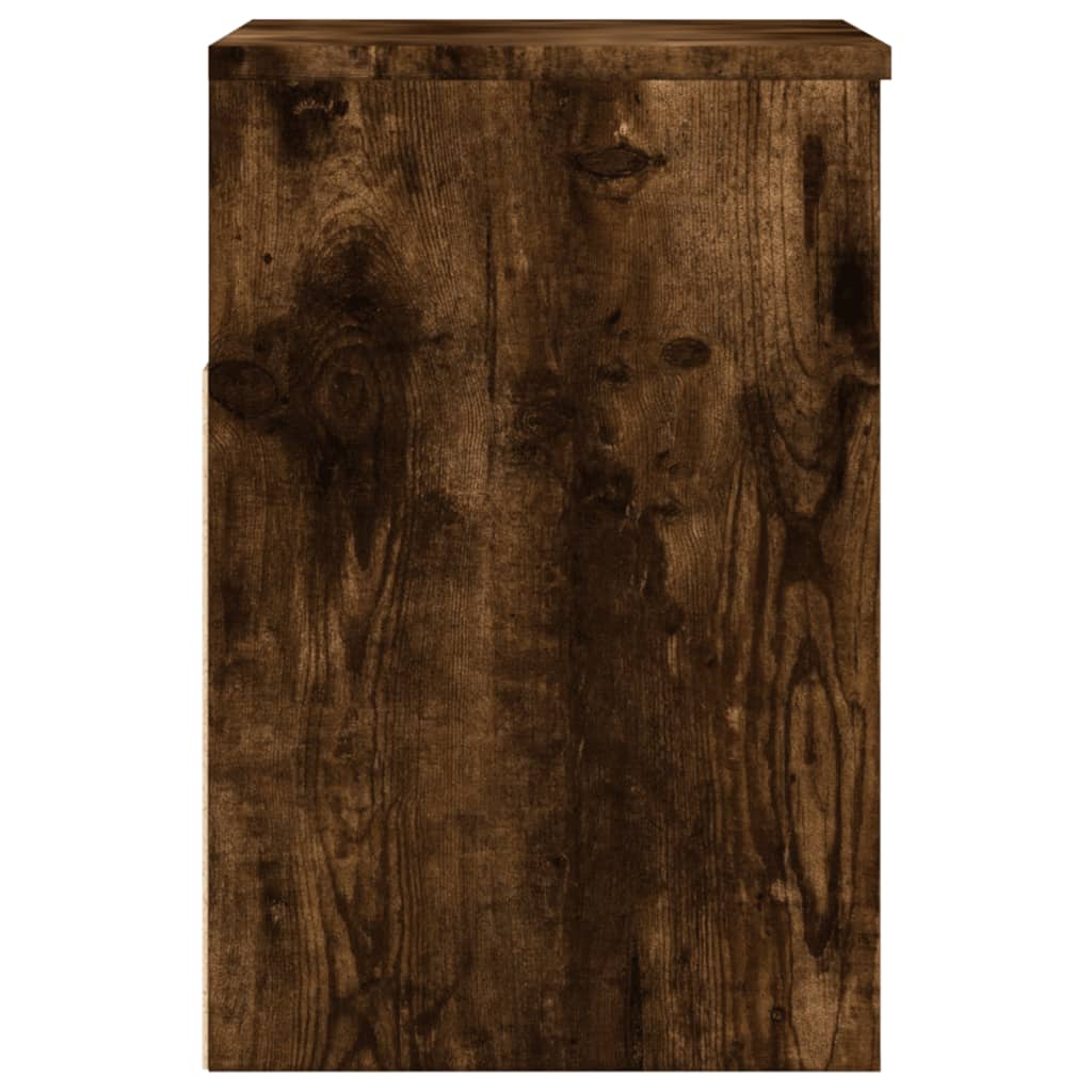 skobænk 60x30x45 cm konstrueret træ røget egetræsfarve