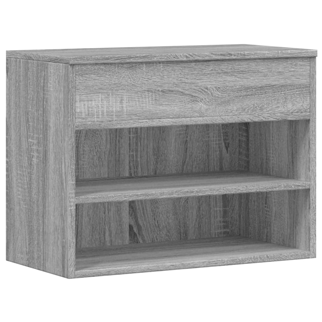 skobænk 60x30x45 cm konstrueret træ grå sonoma-eg