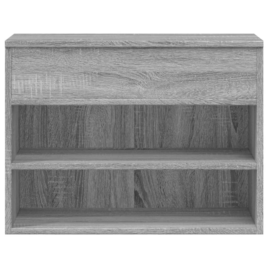 skobænk 60x30x45 cm konstrueret træ grå sonoma-eg