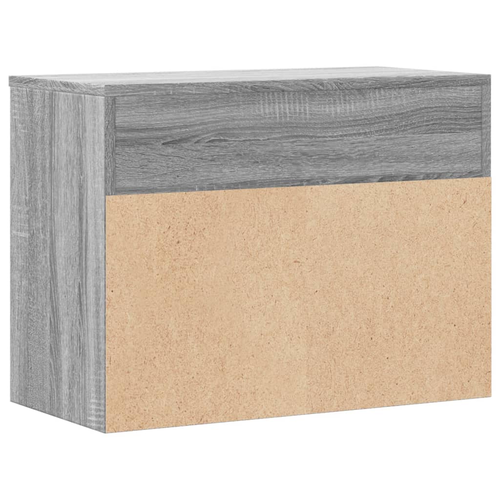 skobænk 60x30x45 cm konstrueret træ grå sonoma-eg