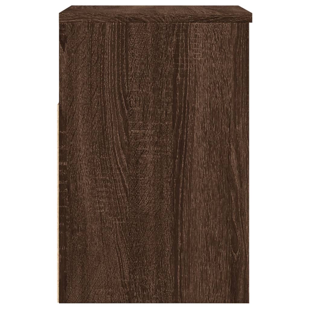 skobænk 60x30x45 cm konstrueret træ brun egetræ