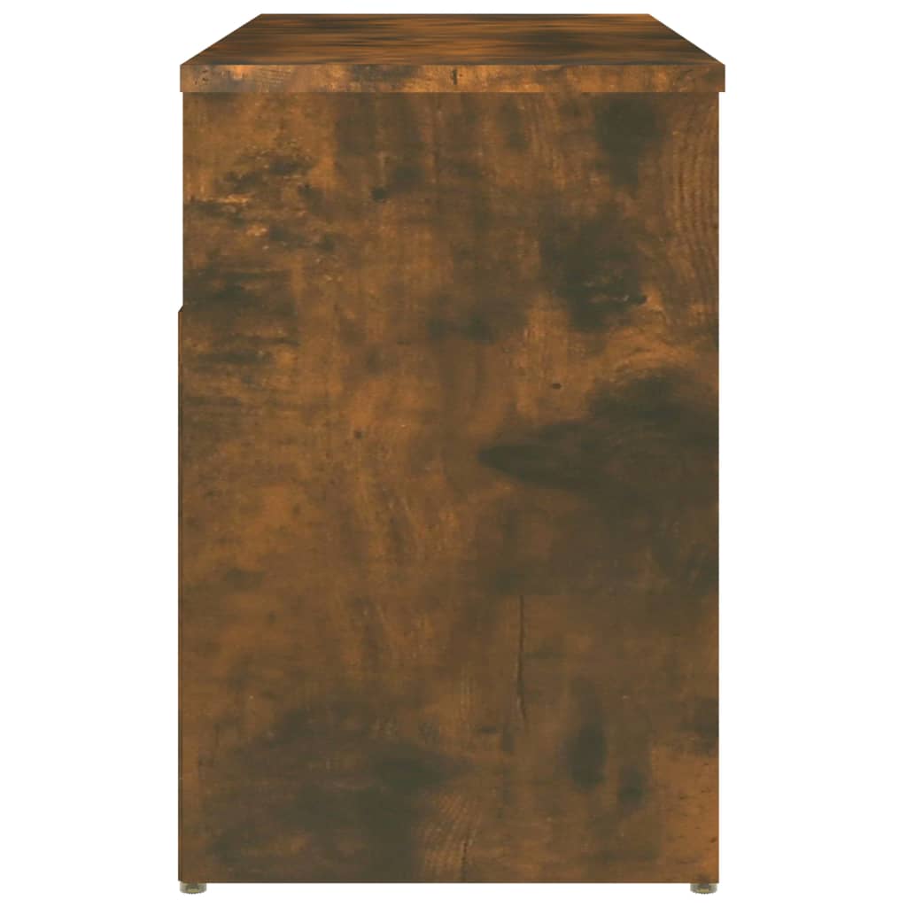 skobænk 80x30x45 cm konstrueret træ røget egetræsfarve