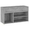 skobænk 80x30x45 cm konstrueret træ grå sonoma-eg
