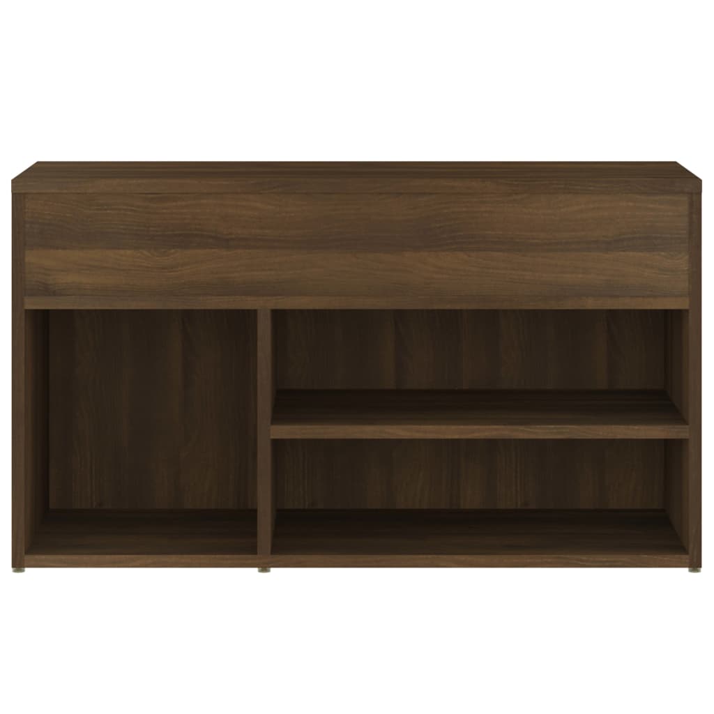 skobænk 80x30x45 cm konstrueret træ brun egetræ