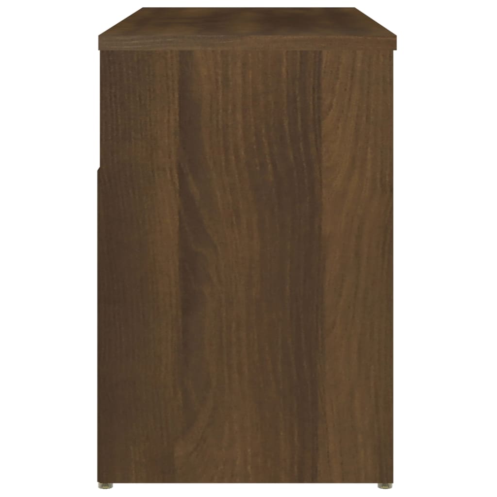 skobænk 80x30x45 cm konstrueret træ brun egetræ