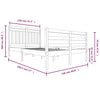 sengeramme 120x190 cm Small Double massivt træ