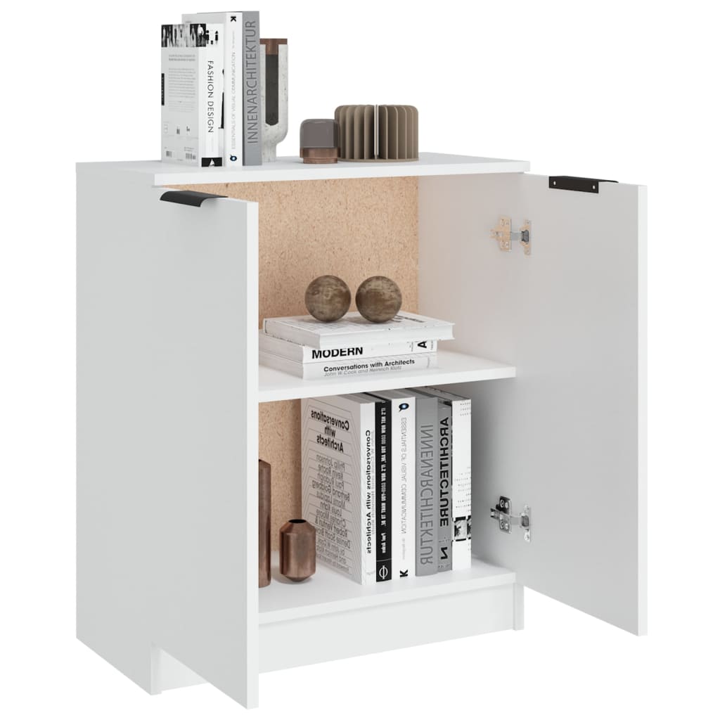 skænk 60x30x70 cm konstrueret træ hvid