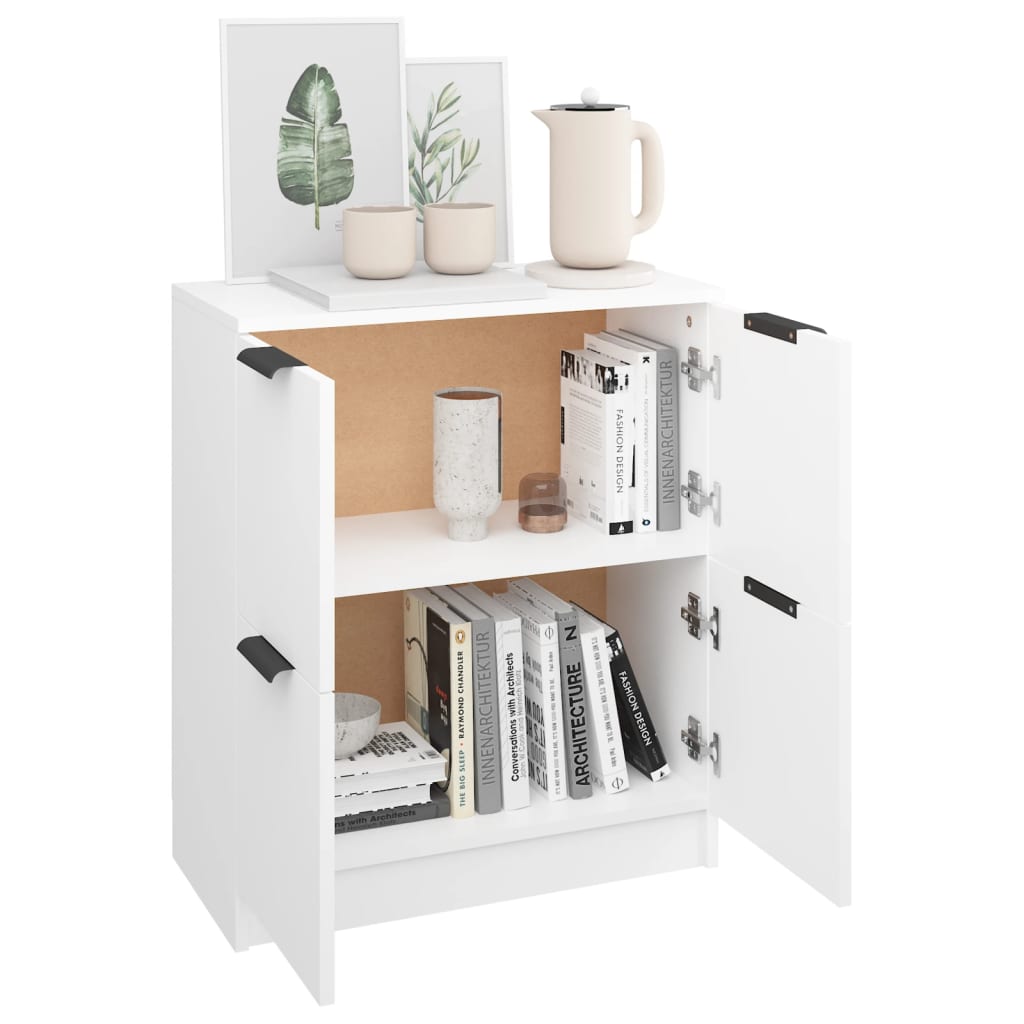 skænk 60x30x70 cm konstrueret træ hvid