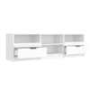 tv-skab 150x33,5x45 cm konstrueret træ hvid