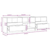 tv-skab 150x33,5x45 cm konstrueret træ hvid