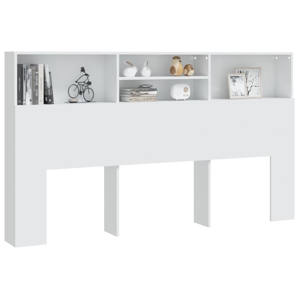sengegavl med opbevaring 180x19x103,5 cm hvid