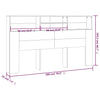sengegavl med opbevaring 180x19x103,5 cm hvid
