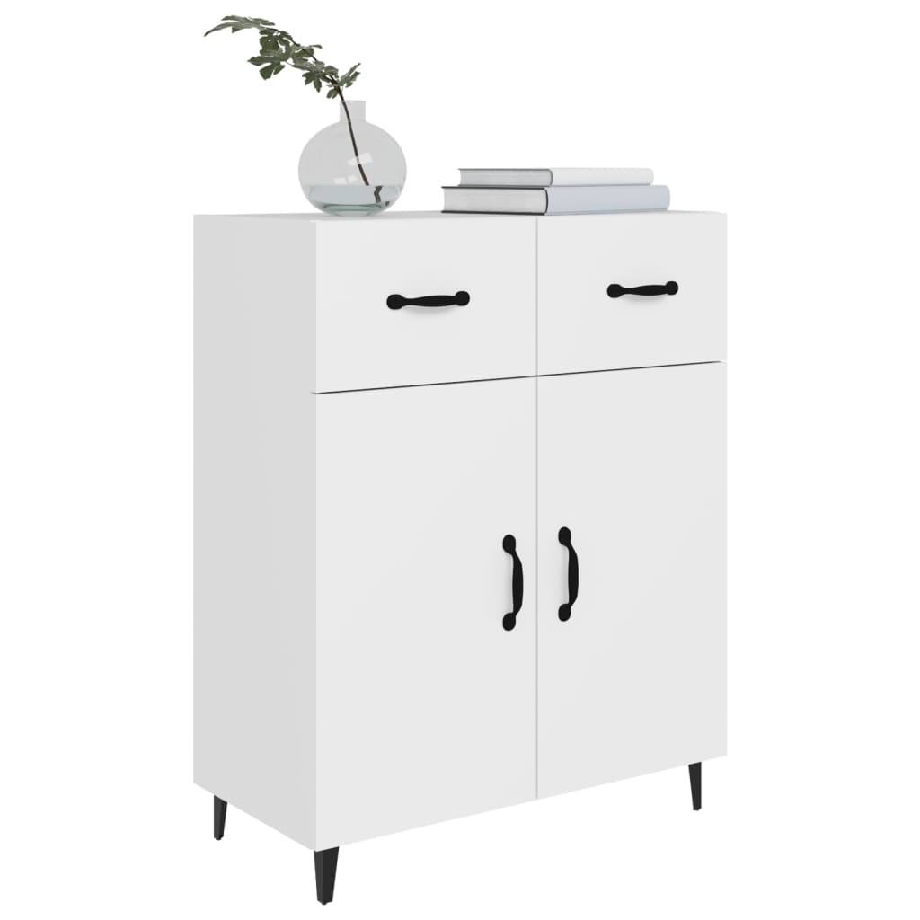 skænk 69,5x34x90 cm konstrueret træ hvid