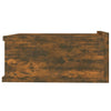 væghængt natbord 40x30x15 cm konstrueret træ røget egetræ