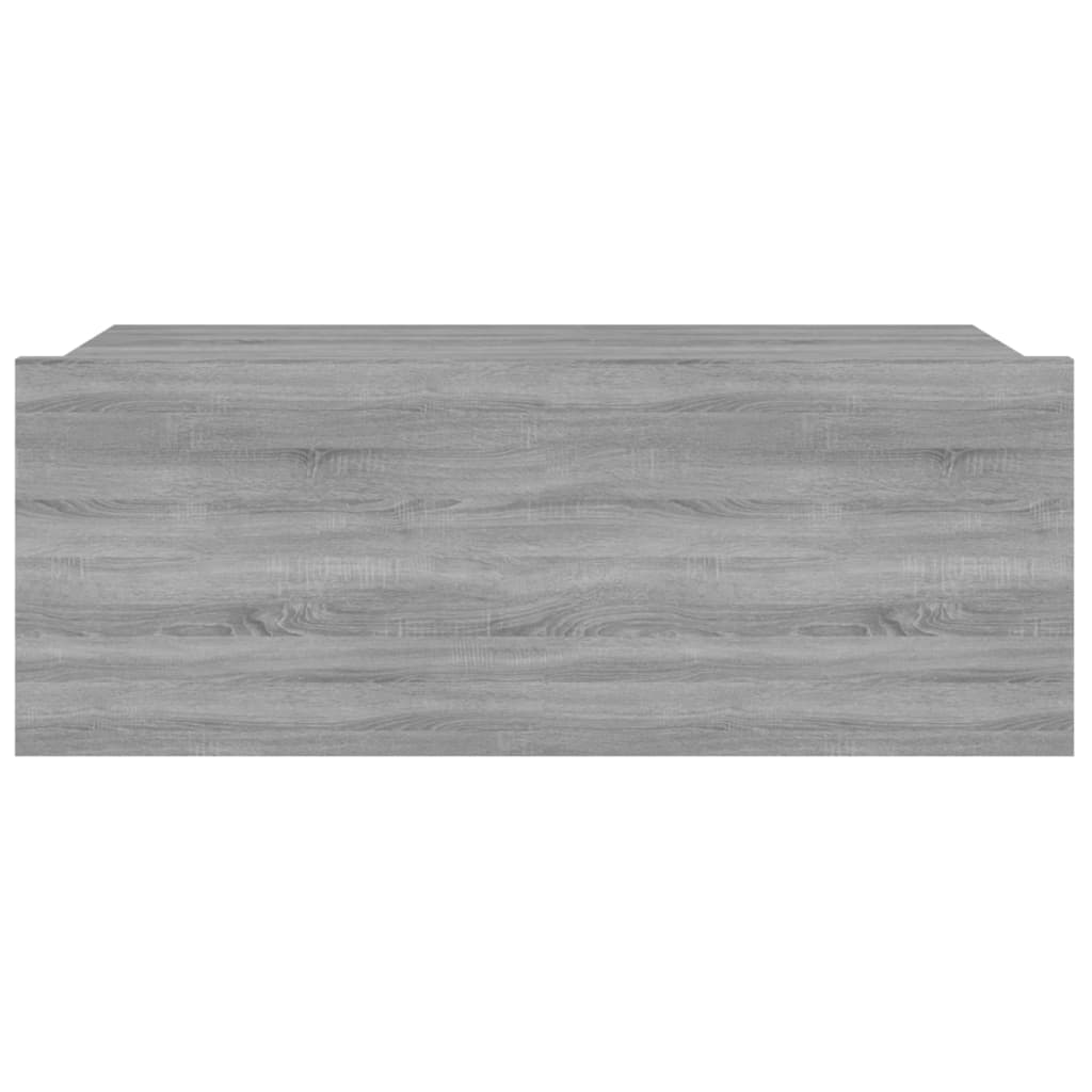 væghængt natbord 40x30x15 cm konstrueret træ grå sonoma