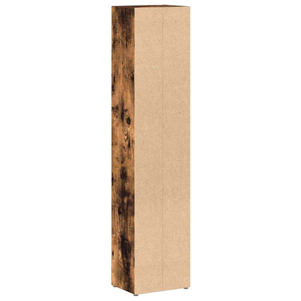 cd-reoler 2 stk. 21x16x93,5 cm konstrueret træ røget egetræ
