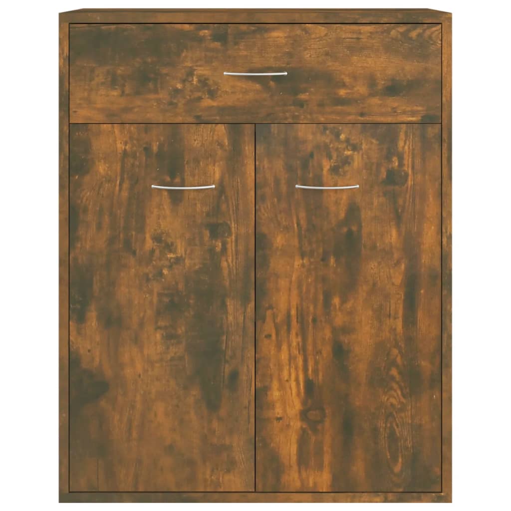 skænk 60x30x75 cm konstrueret træ røget egetræsfarve