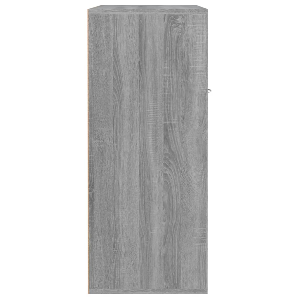 skoskab 60x35x84 cm konstrueret træ grå sonoma-eg