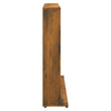 cd-reol 102x23x89,5 cm konstrueret træ røget egetræsfarve