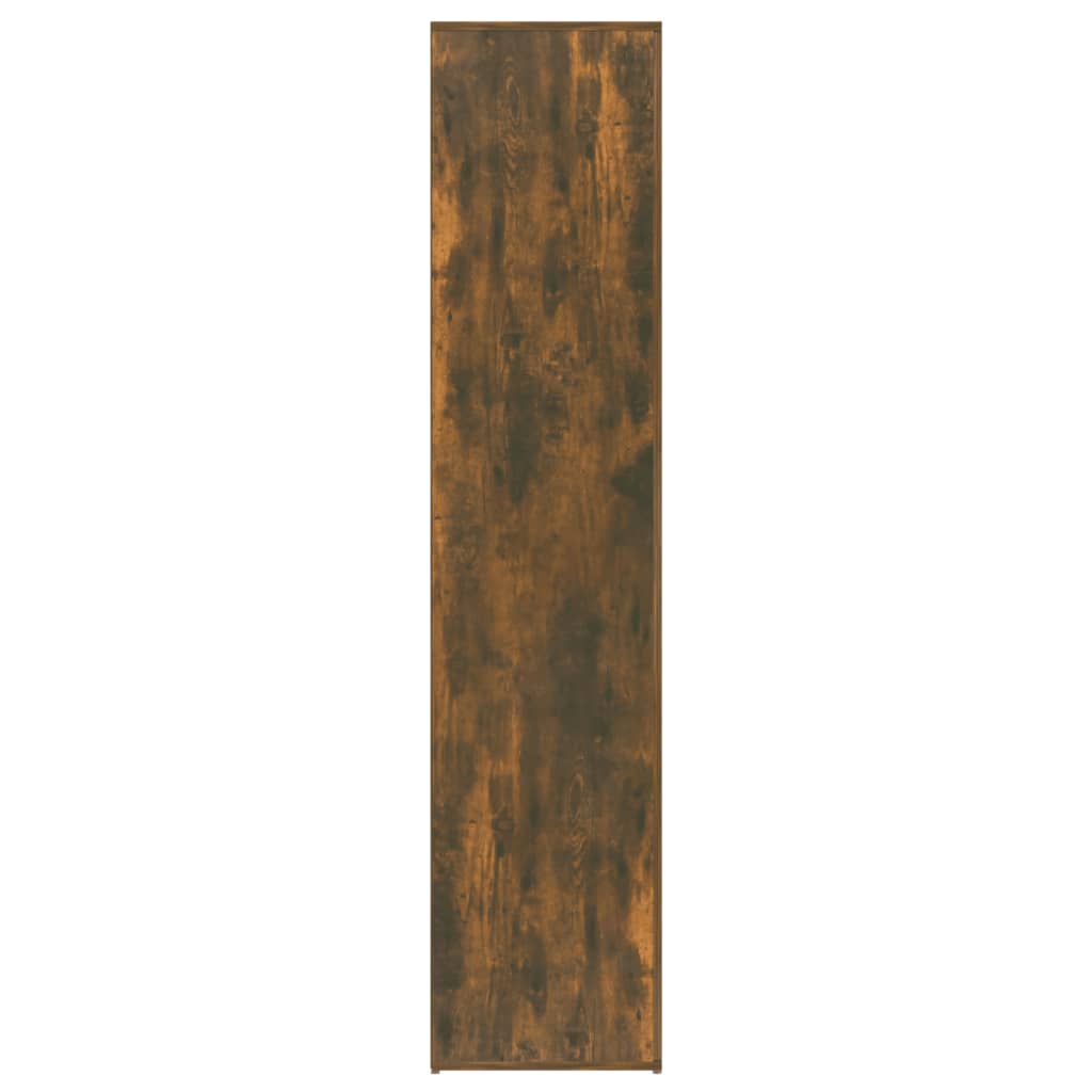 skoskab 80x39x178 cm konstrueret træ røget egetræsfarve
