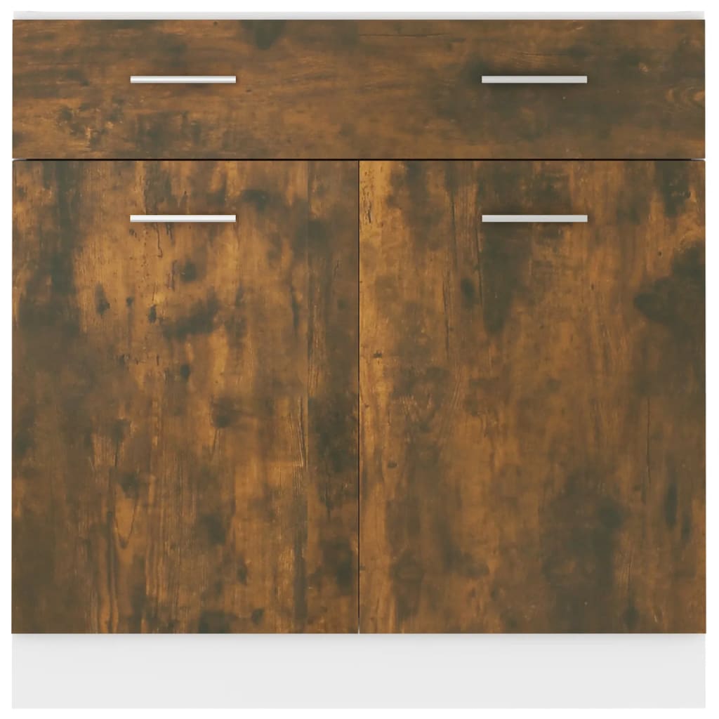 skuffebundskab "Lyon" røget eg 80x46x81,5 cm konstrueret træ