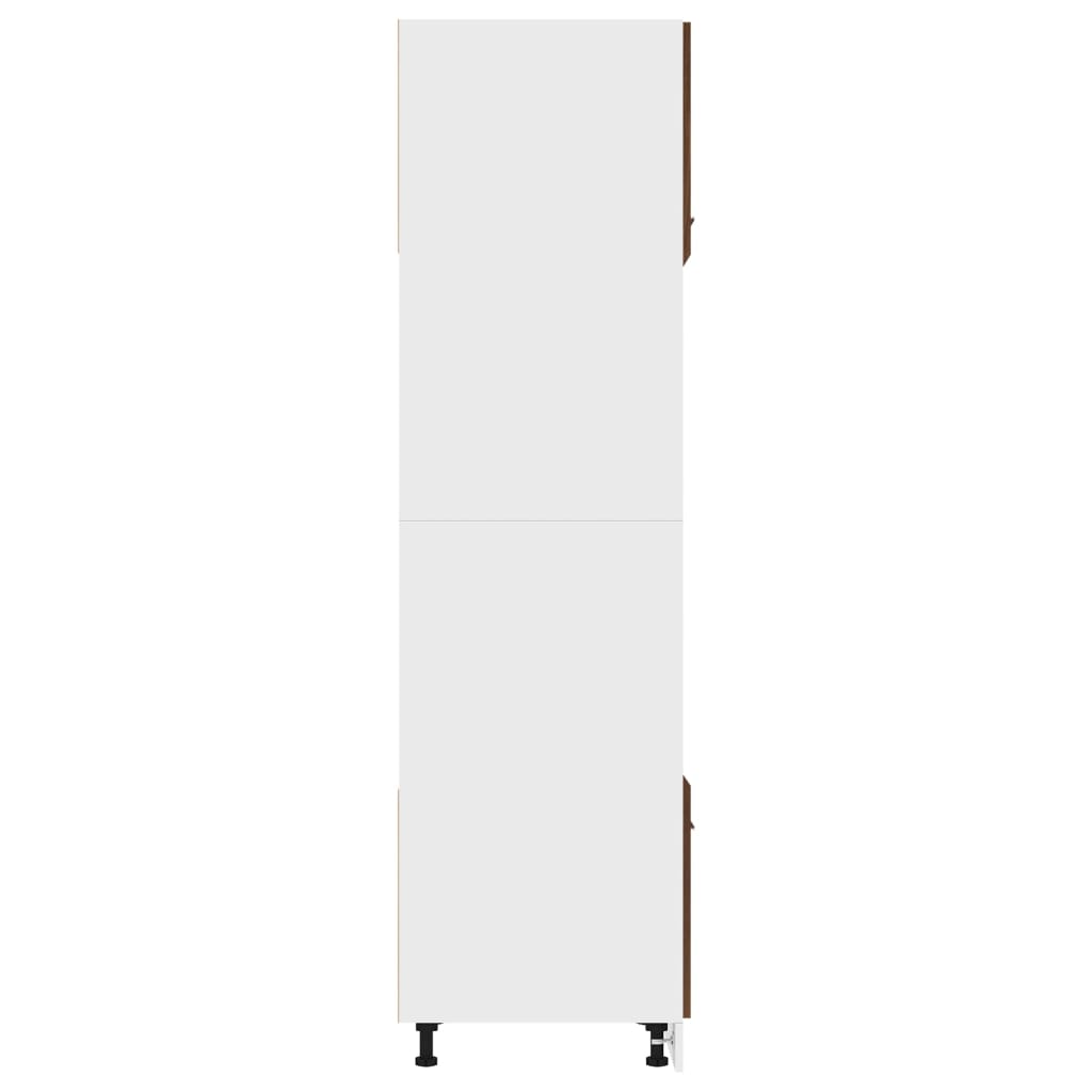 mikrobølgeovnsskab "Lyon" brun eg 60x57x207 cm konstrueret træ