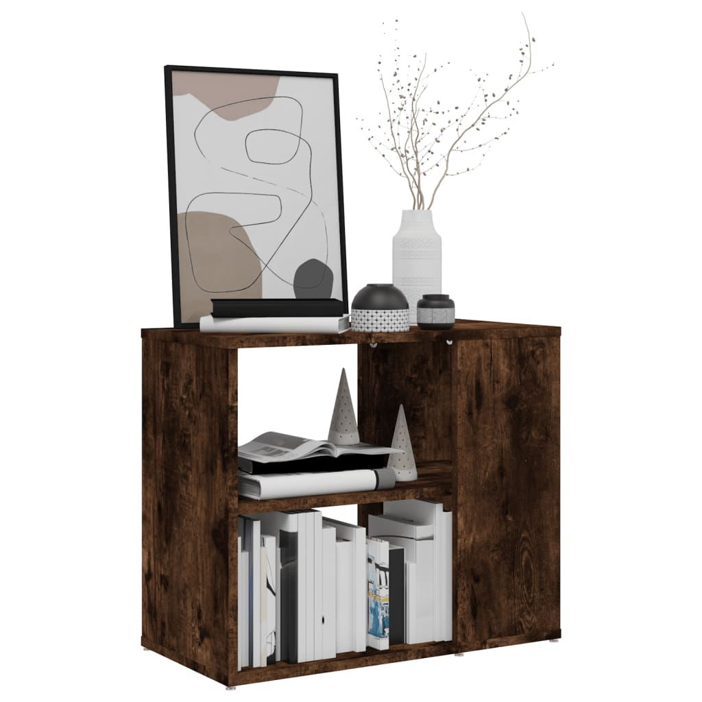 sideskab 60x30x50 cm konstrueret træ røget egetræsfarve