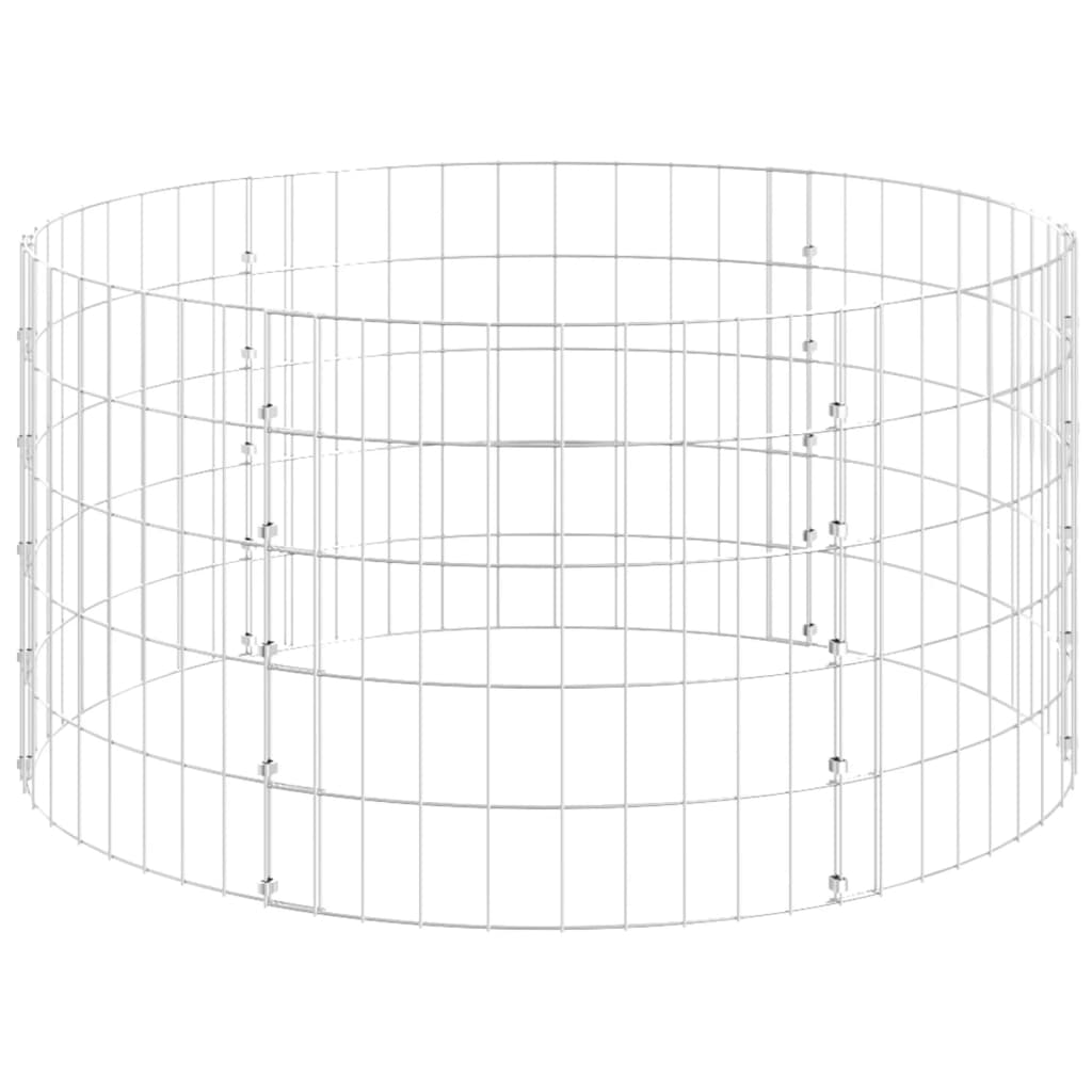 gabionsøjle Ø100x50 cm galvaniseret stål rund