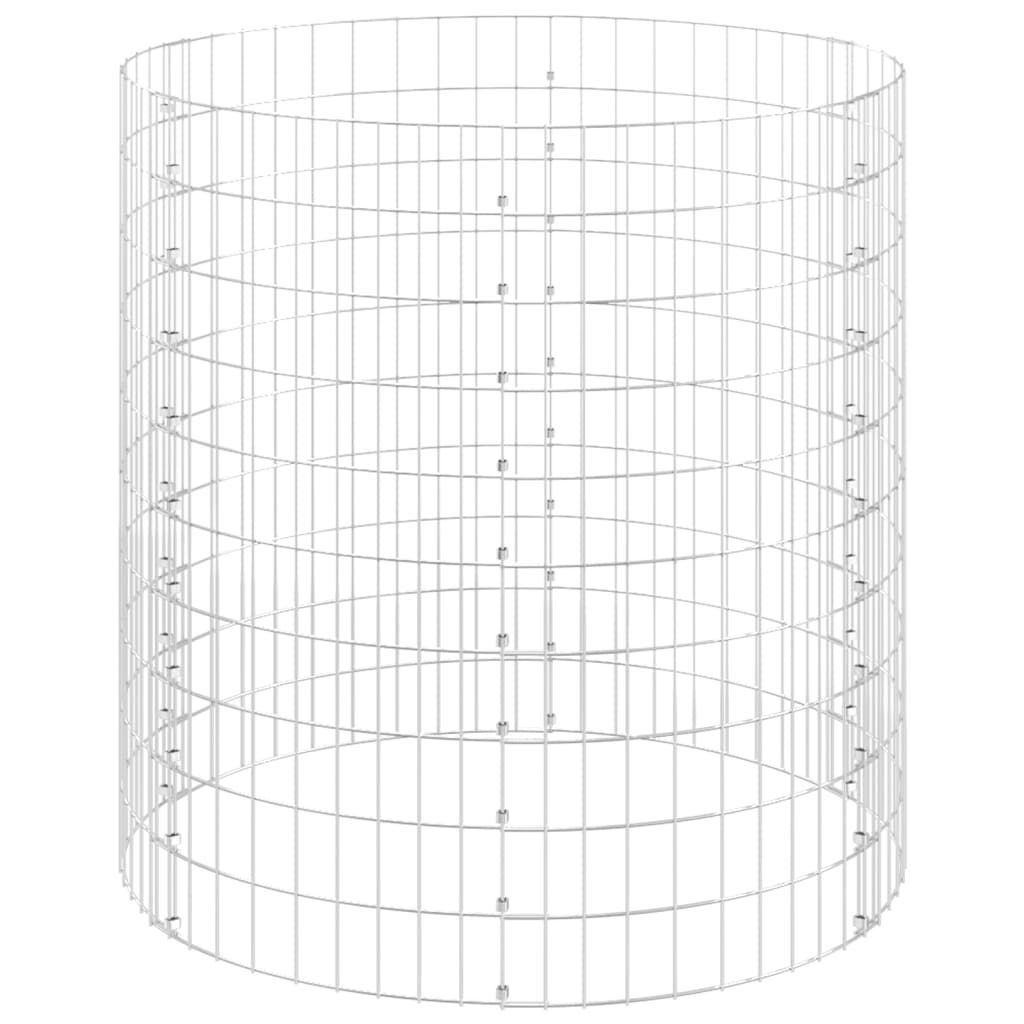 gabionsøjle Ø100x100 cm galvaniseret stål rund