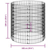 gabionsøjle Ø100x100 cm galvaniseret stål rund
