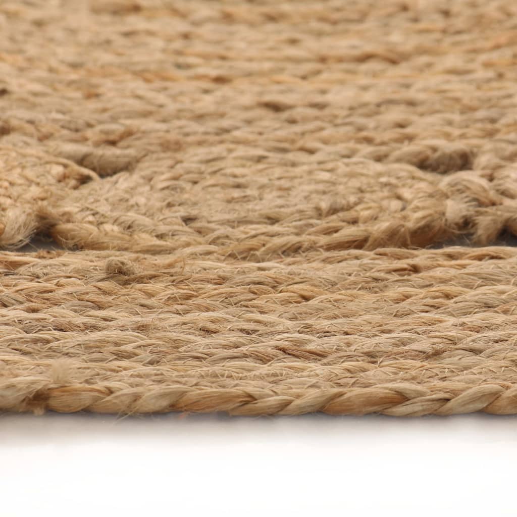 gulvtæppe 180 cm flettet jute rundt