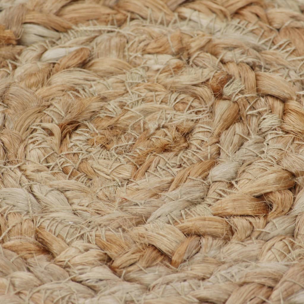 gulvtæppe 180 cm flettet jute rundt