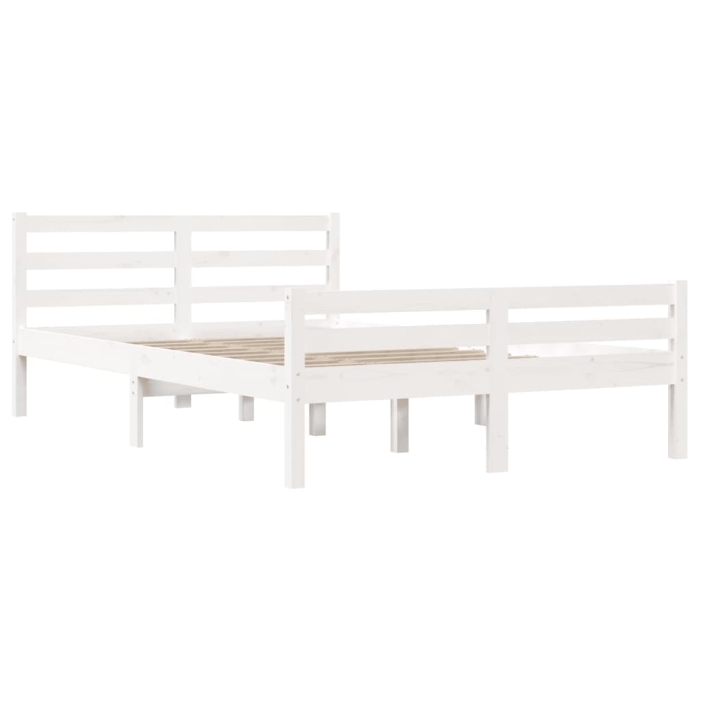 sengeramme 140x200 cm massivt træ hvid