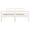 sengeramme 140x200 cm massivt træ hvid