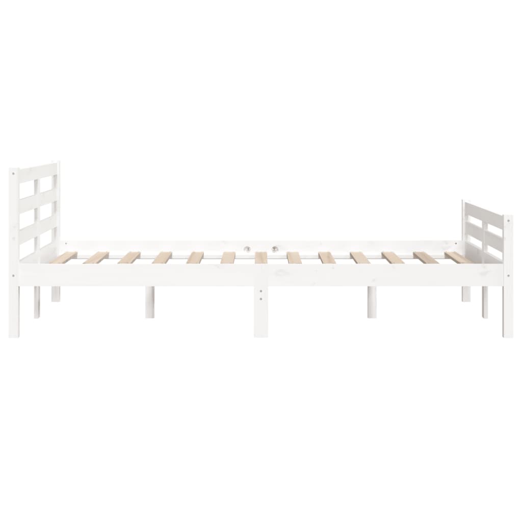 sengeramme 140x200 cm massivt træ hvid